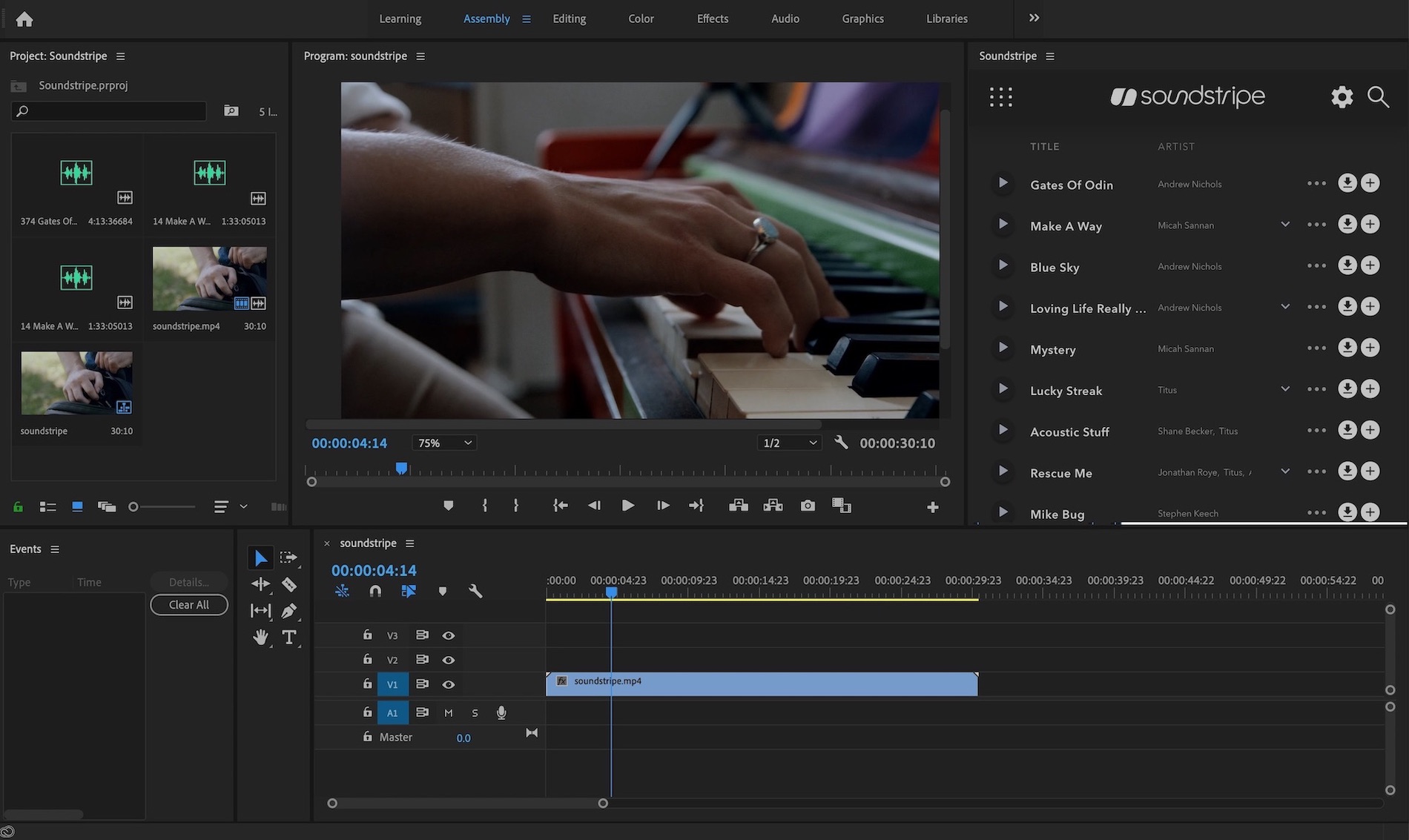 Improve your workflow with the Soundstripe Extension in Adobe Premiere Pro