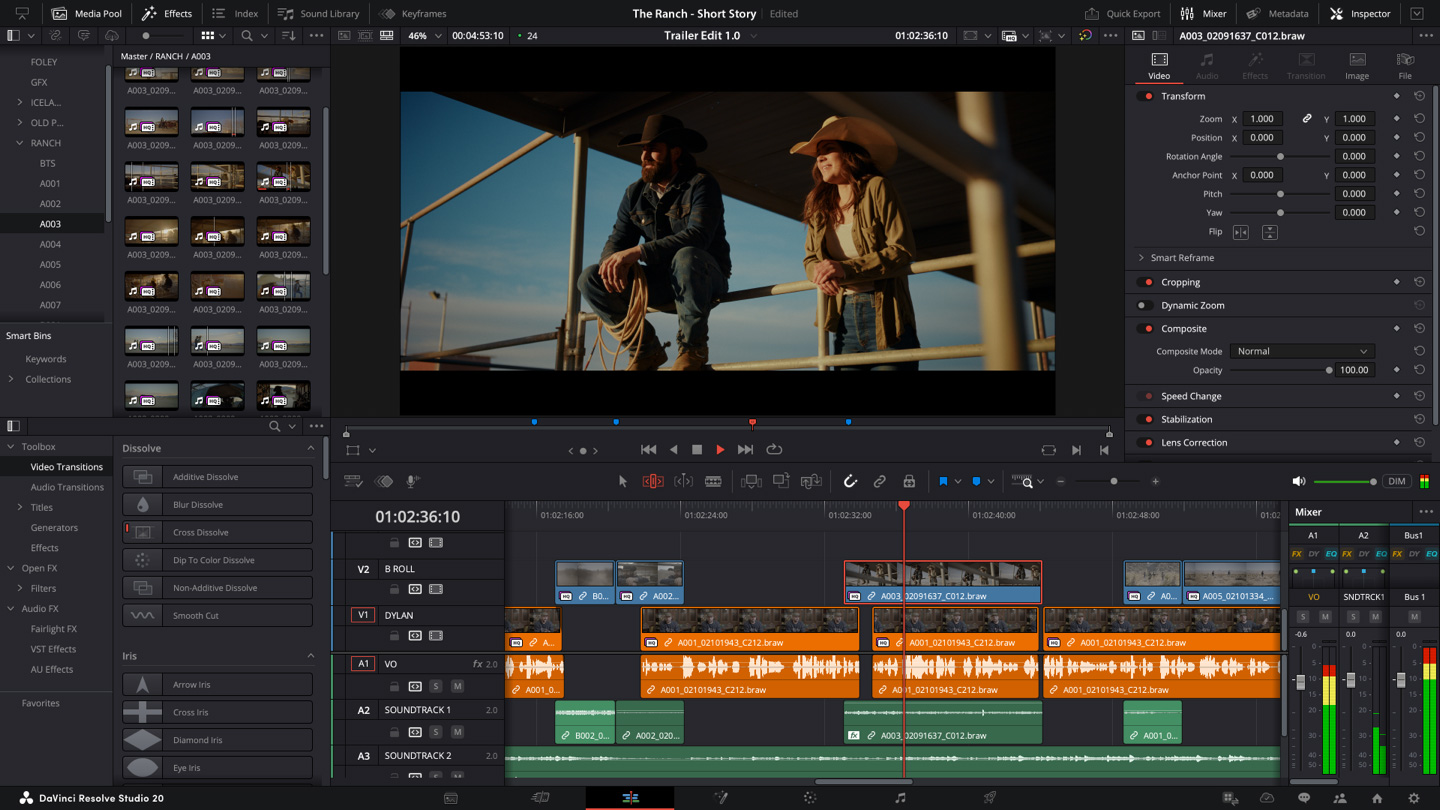 The Blackmagic AI DaVinci Resolve workspace displays many of the most useful AI tools in DaVinci Resolve.