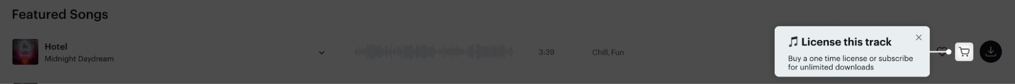 View of license this track with single-use licensing in Soundstripe