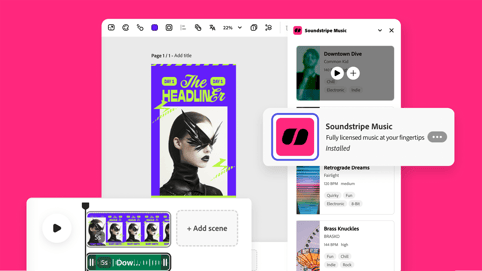 Soundstripe Adobe Express add-on plugin