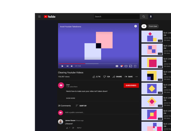 Interface showing Soundstripe’s royalty free music for YouTube with full compliance assurance.